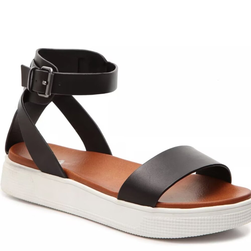 MIA Women's Black Flatform Sandals size 10 New